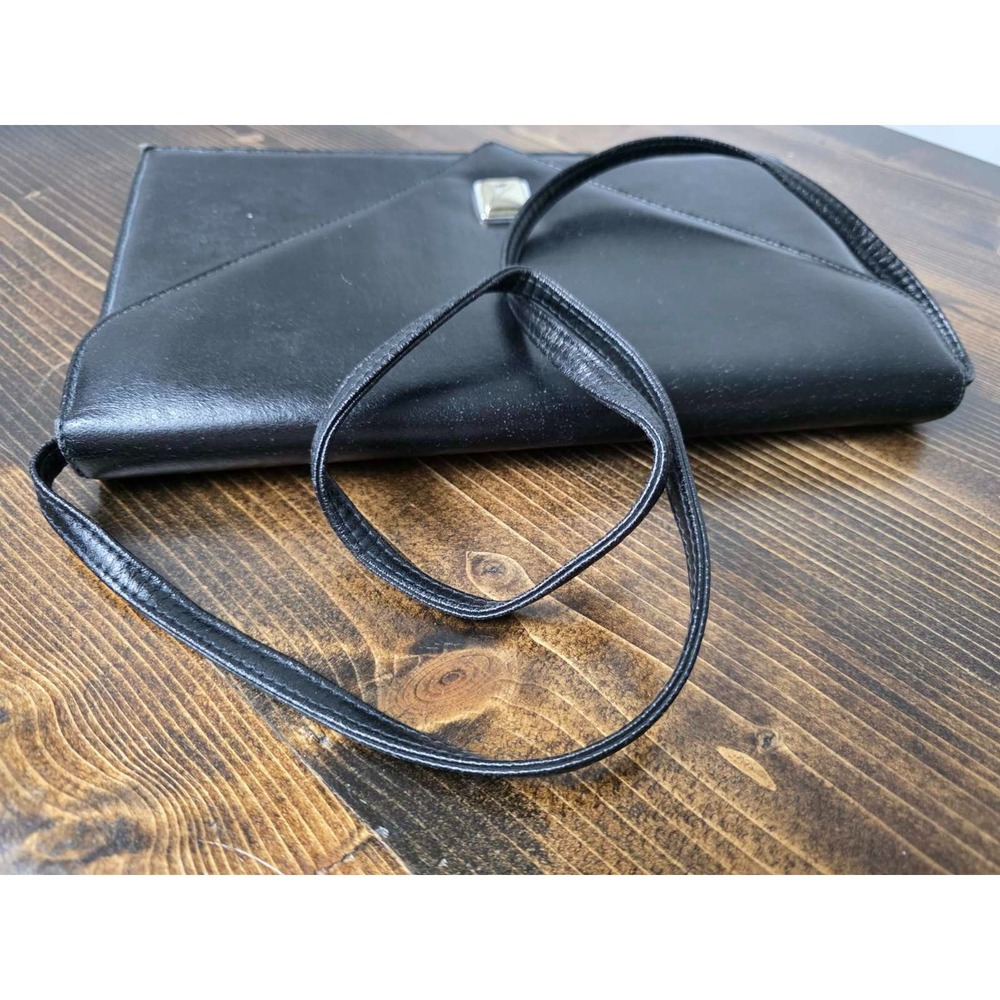 Ande Medium Black Leather Crossbody Bag Purse - Picture 11 of 11